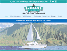 Tablet Screenshot of kauaiseatours.com